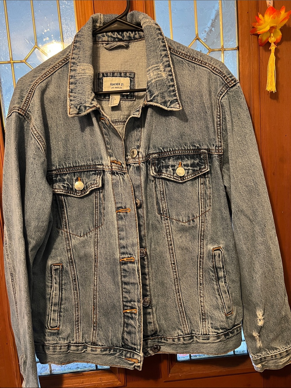 Forever 21 Light Blue Washed Denim Jacket